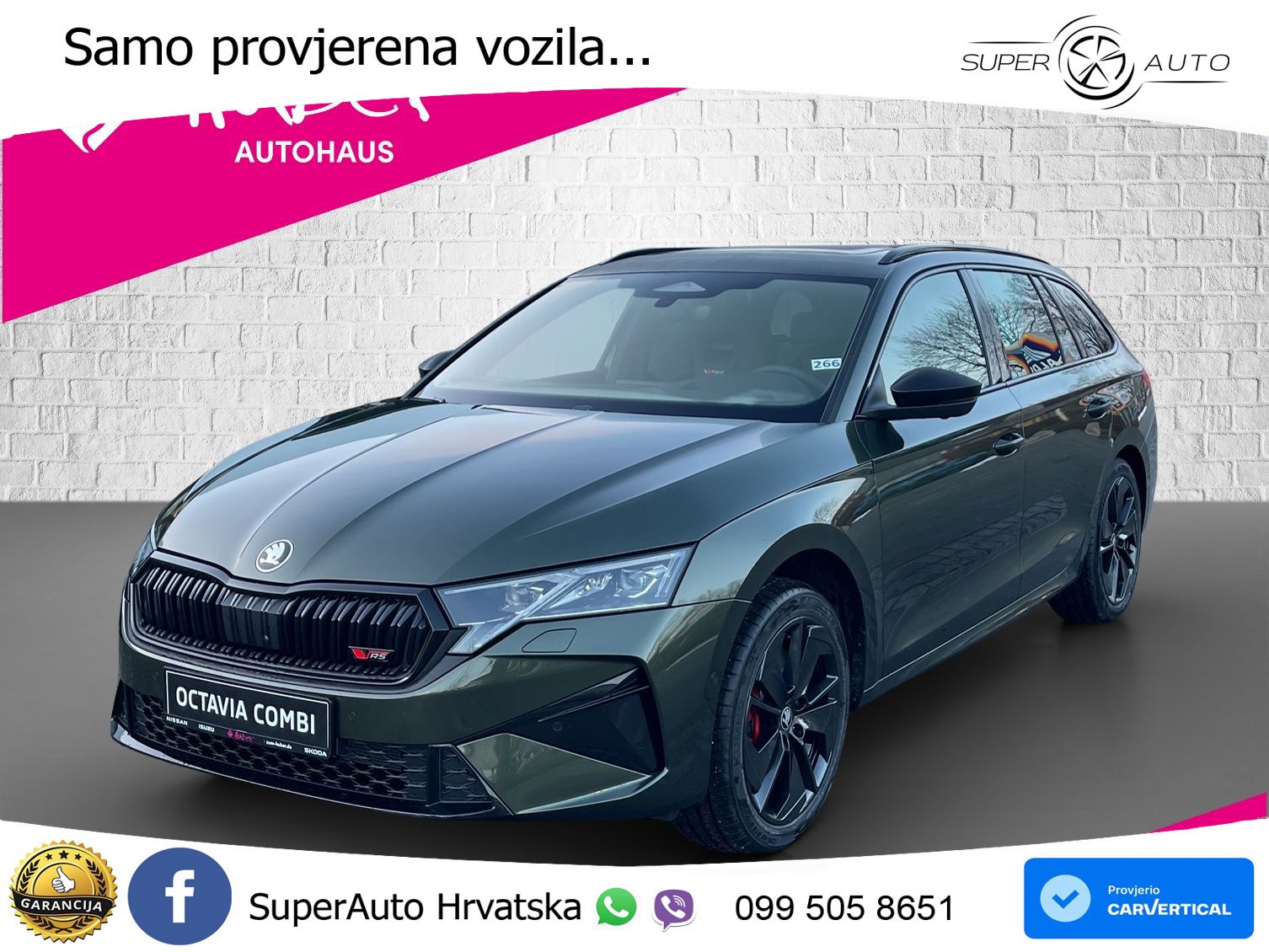 Škoda Octavia Combi RS 2.0 TSI (265 KS) DSG LED+GR SJED+ACC