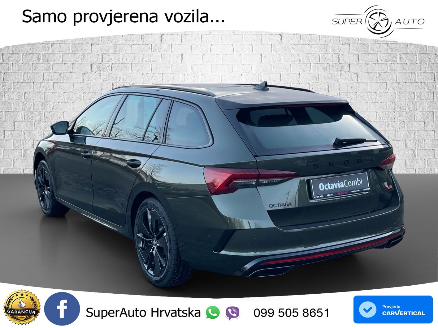 Škoda Octavia Combi RS 2.0 TSI (265 KS) DSG LED+GR SJED+ACC