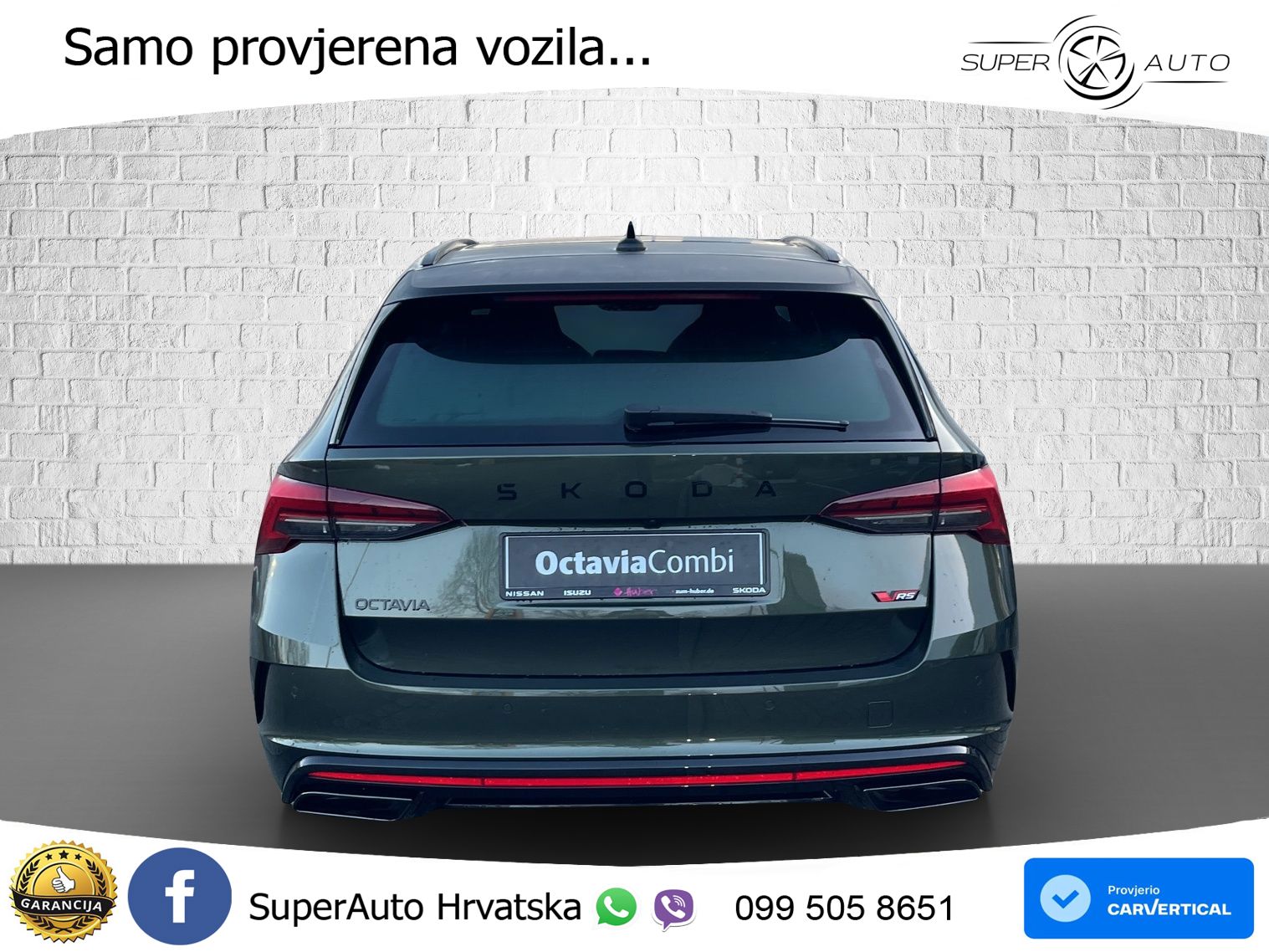 Škoda Octavia Combi RS 2.0 TSI (265 KS) DSG LED+GR SJED+ACC