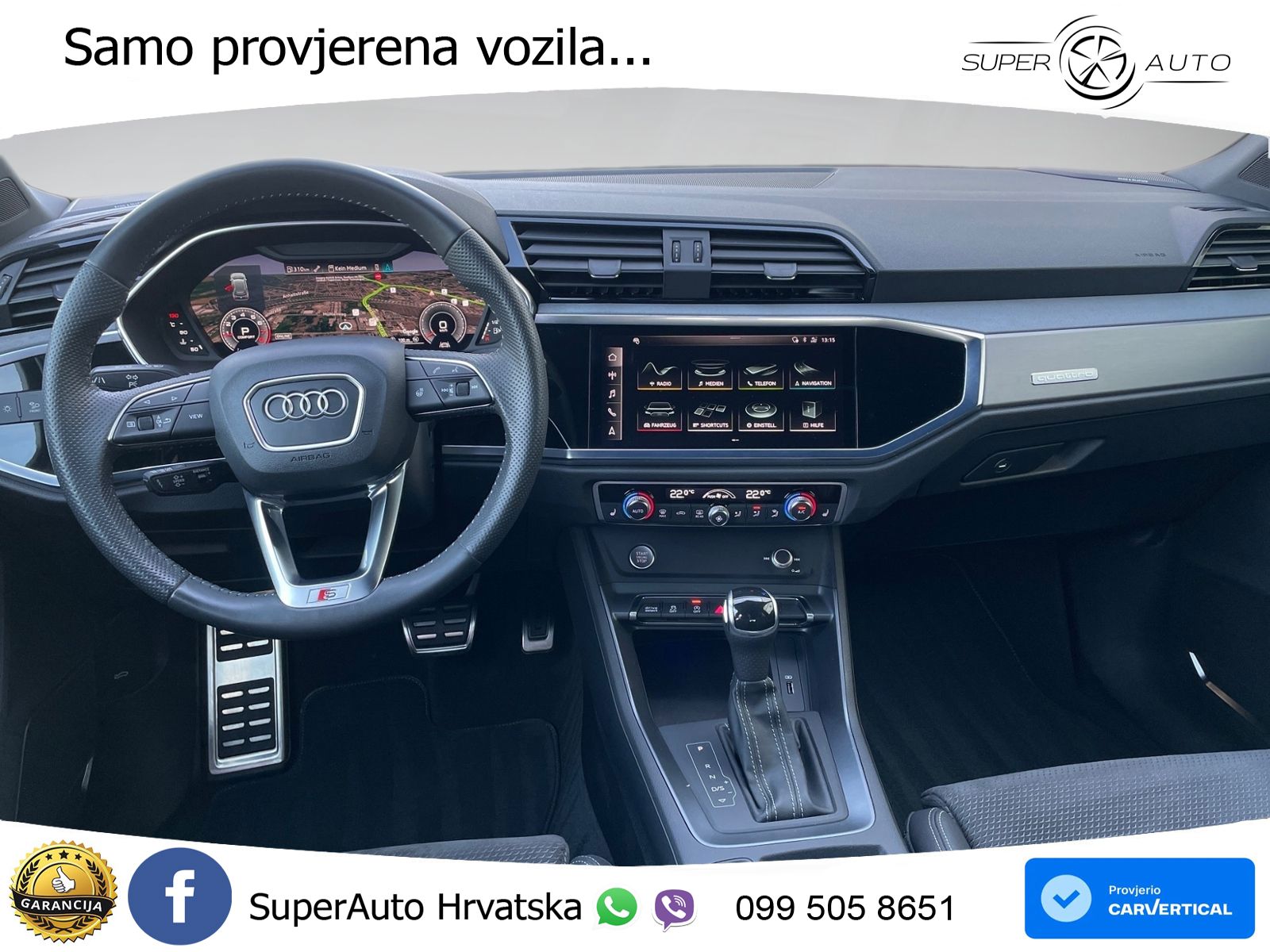 Audi Q3 45 TFSI (230 KS) quattro S tronic S line MATRIX+GR SJED+KAM