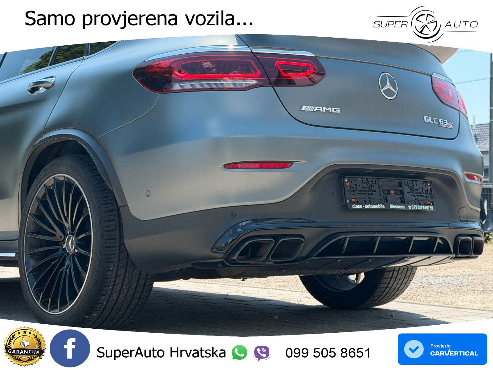Mercedes AMG GLC 63 S V8 (510 KS) 4MATIC+ MCT LED+GR SJED+ACC