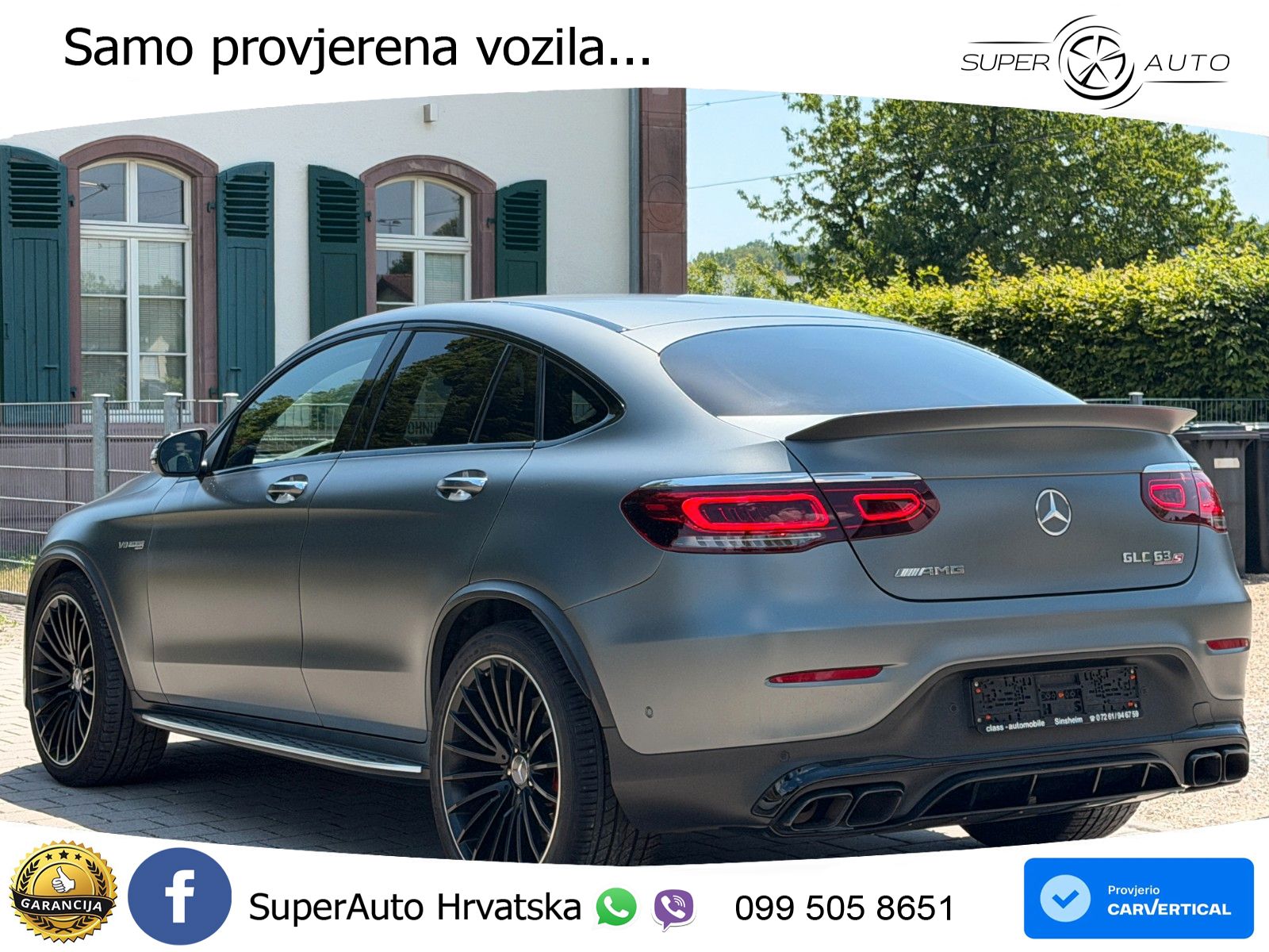 Mercedes AMG GLC 63 S V8 (510 KS) 4MATIC+ MCT LED+GR SJED+ACC
