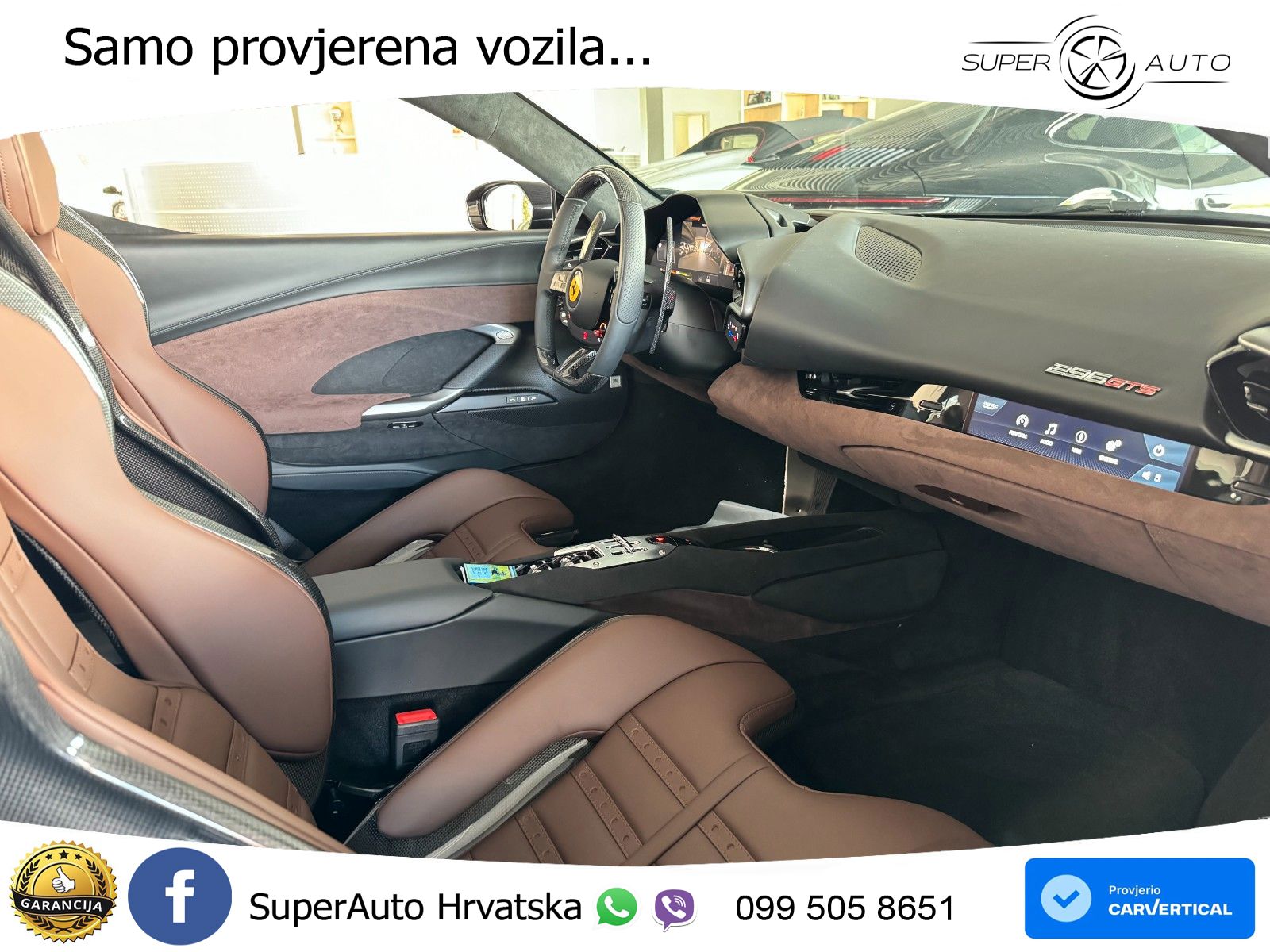 Ferrari 296 GTS 3.0 V6 (830 KS) F1 DCT ZRAČNI+ACC+GR SJED+KAM