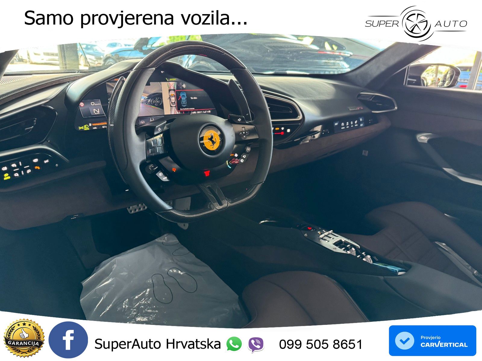 Ferrari 296 GTS 3.0 V6 (830 KS) F1 DCT ZRAČNI+ACC+GR SJED+KAM