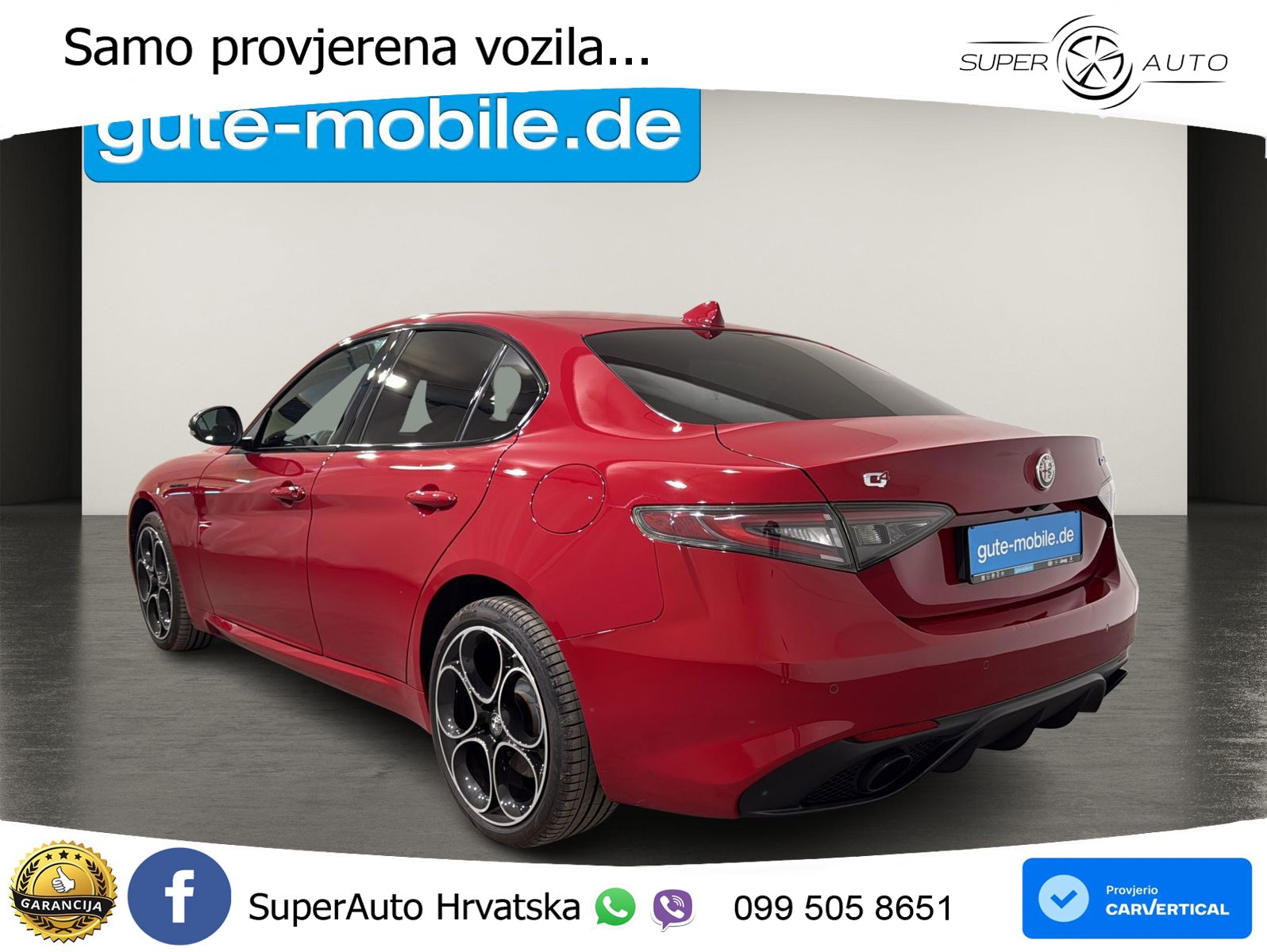 Alfa Romeo Giulia 2.0 Turbo (280 KS) Q4 Automatic LED+GR SJED+ACC