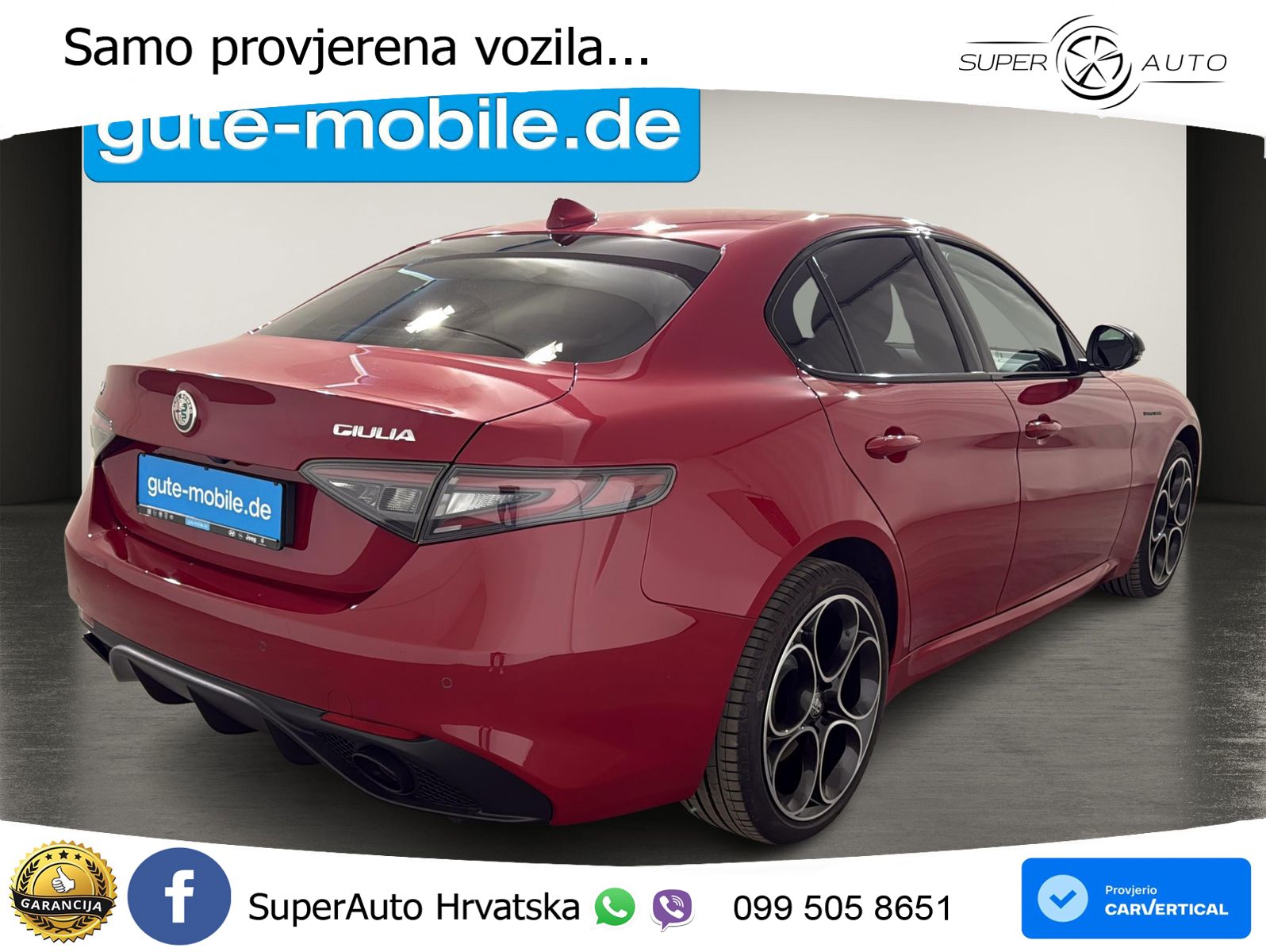 Alfa Romeo Giulia 2.0 Turbo (280 KS) Q4 Automatic LED+GR SJED+ACC