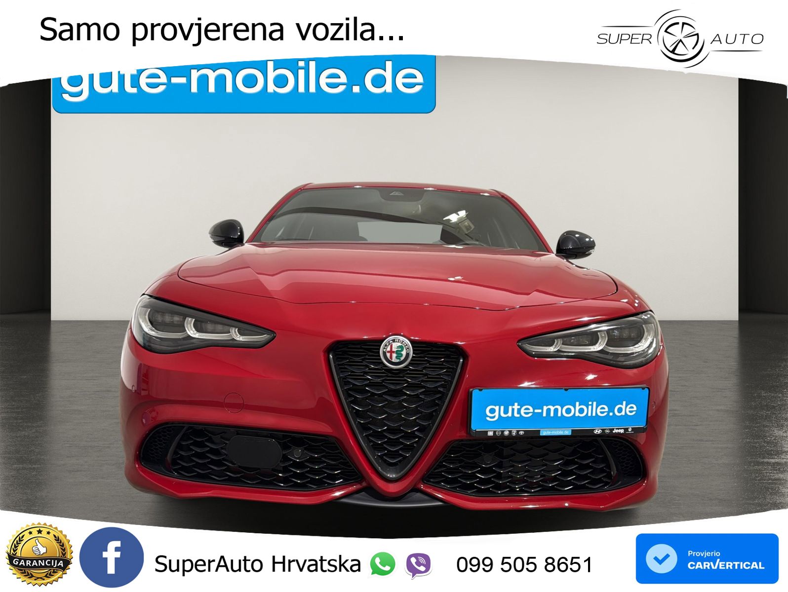 Alfa Romeo Giulia 2.0 Turbo (280 KS) Q4 Automatic LED+GR SJED+ACC