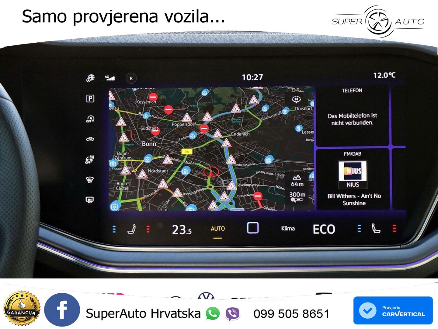 Volkswagen Touareg 3.0 V6 TDI (286 KS) 4MOTION Tiptronic R-Line ZRAČNI+ACC+GR SJED+KAM+PANO