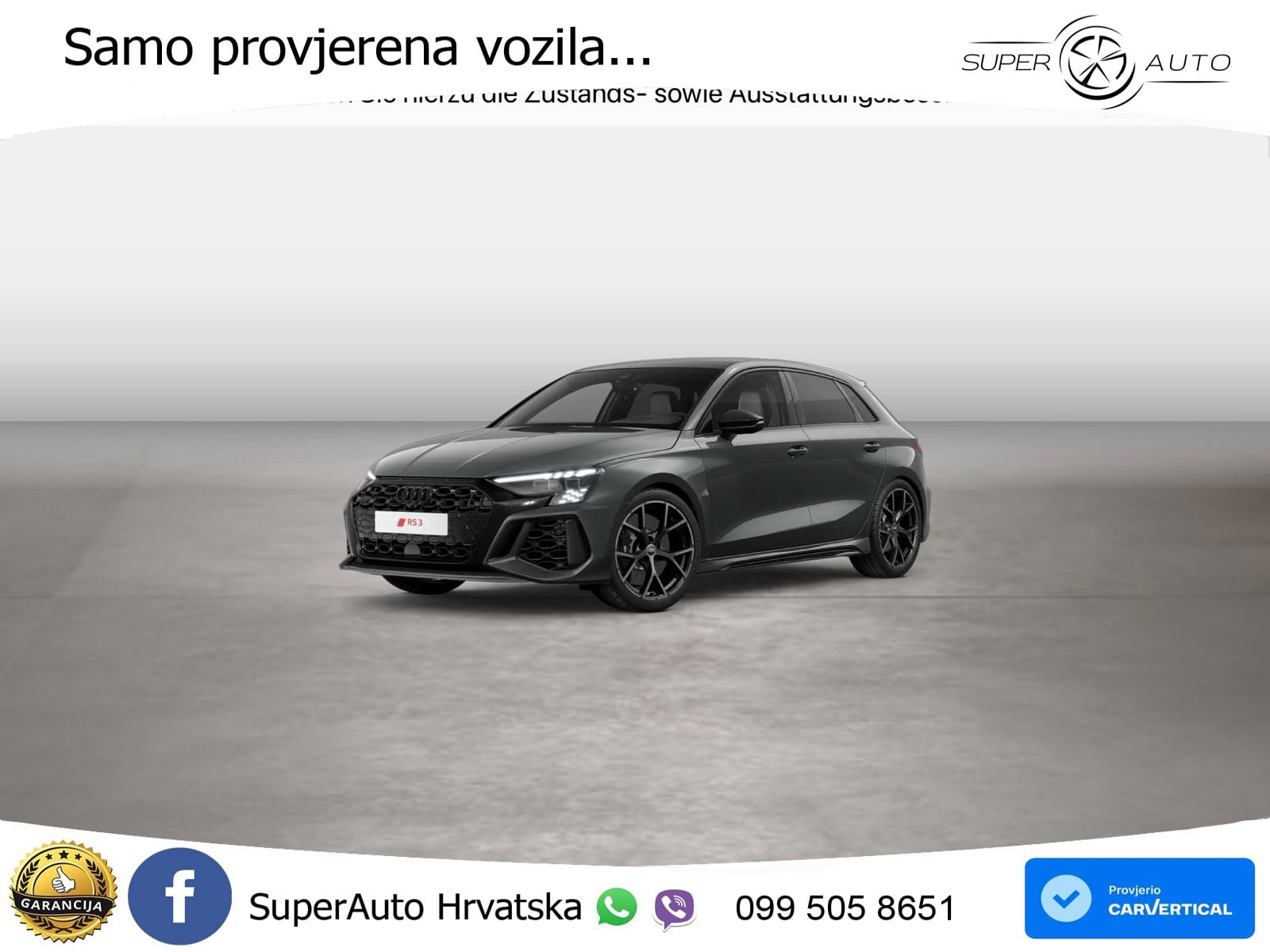Audi RS3 Sedan 2.5 TFSI (400 KS) quattro S tronic LED+GR SJED+ACC