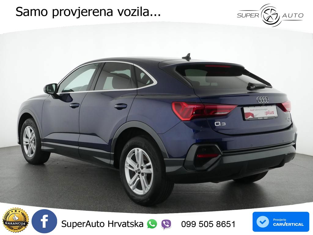 Audi Q3 Sportback 40 TDI (200 KS) quattro S tronic LED+GR SJED+ACC