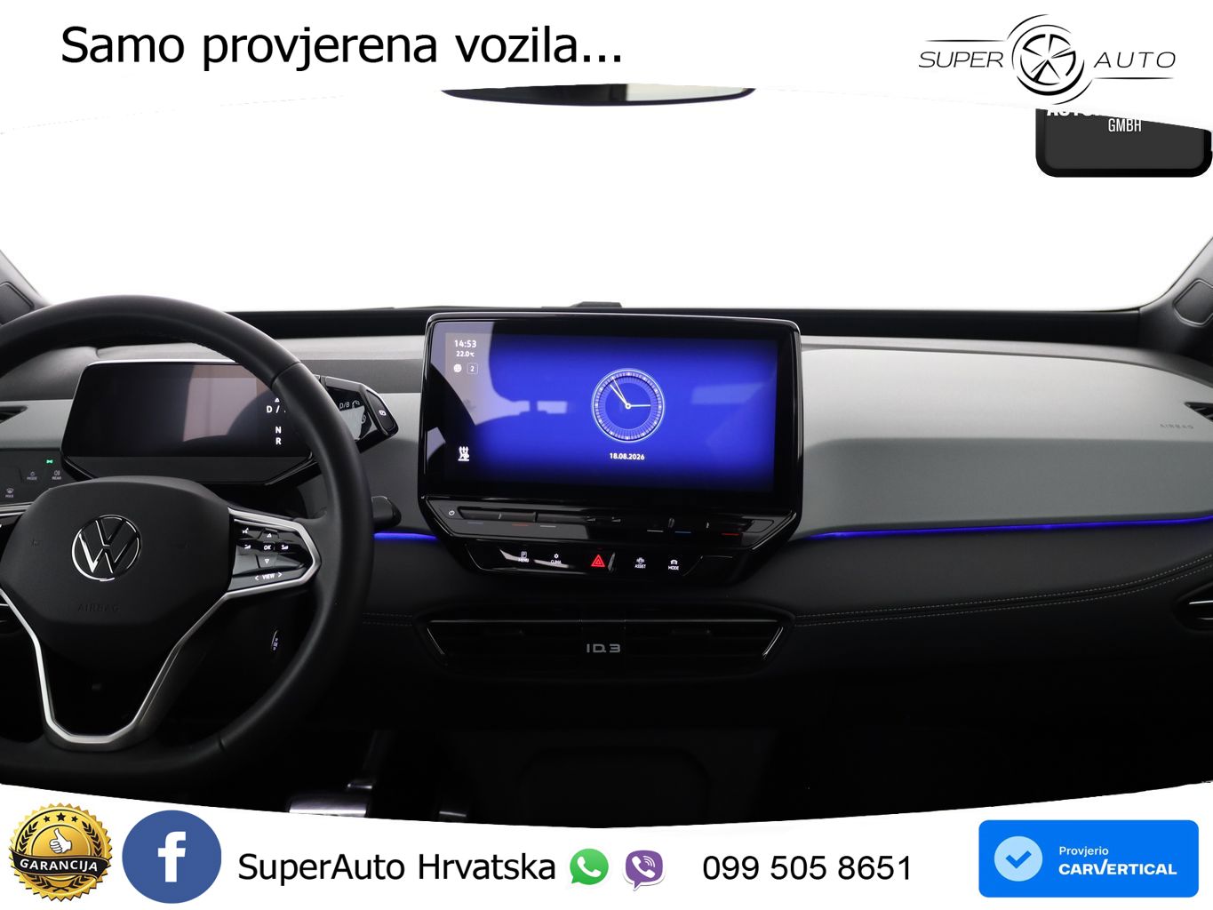 Volkswagen ID.3 Pro 62 kWh (204 KS) LED+GR SJED+ACC