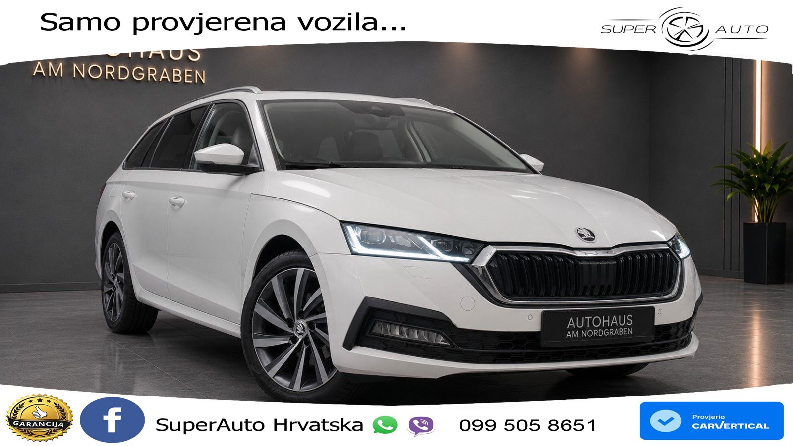Škoda Octavia Combi 2.0 TDI (150 KS) DSG LED+GR SJED+ACC