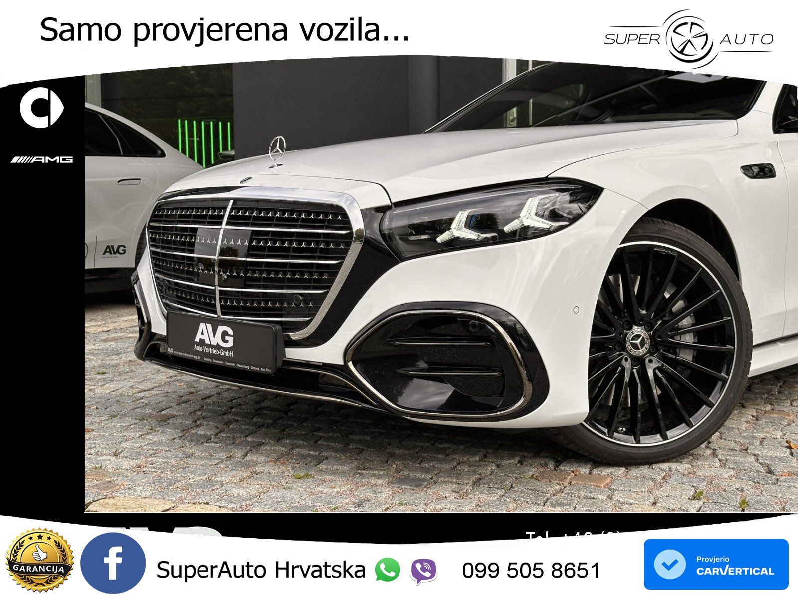 Mercedes S 580 V8 (537 KS) EQ Boost 4MATIC 9G-TRONIC AMG ZRAČNI+ACC+GR SJED+KAM+PANO
