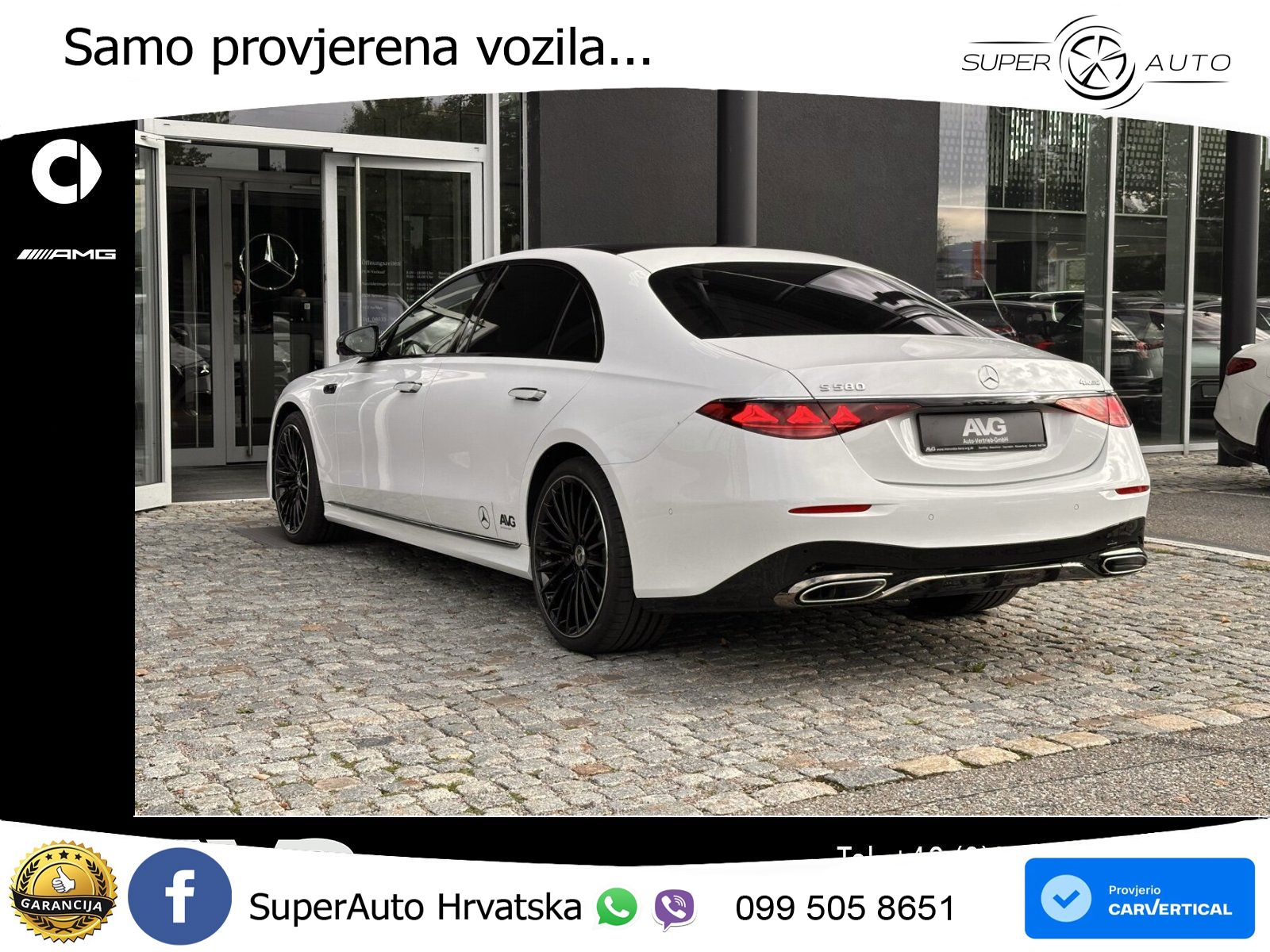 Mercedes S 580 V8 (537 KS) EQ Boost 4MATIC 9G-TRONIC AMG ZRAČNI+ACC+GR SJED+KAM+PANO