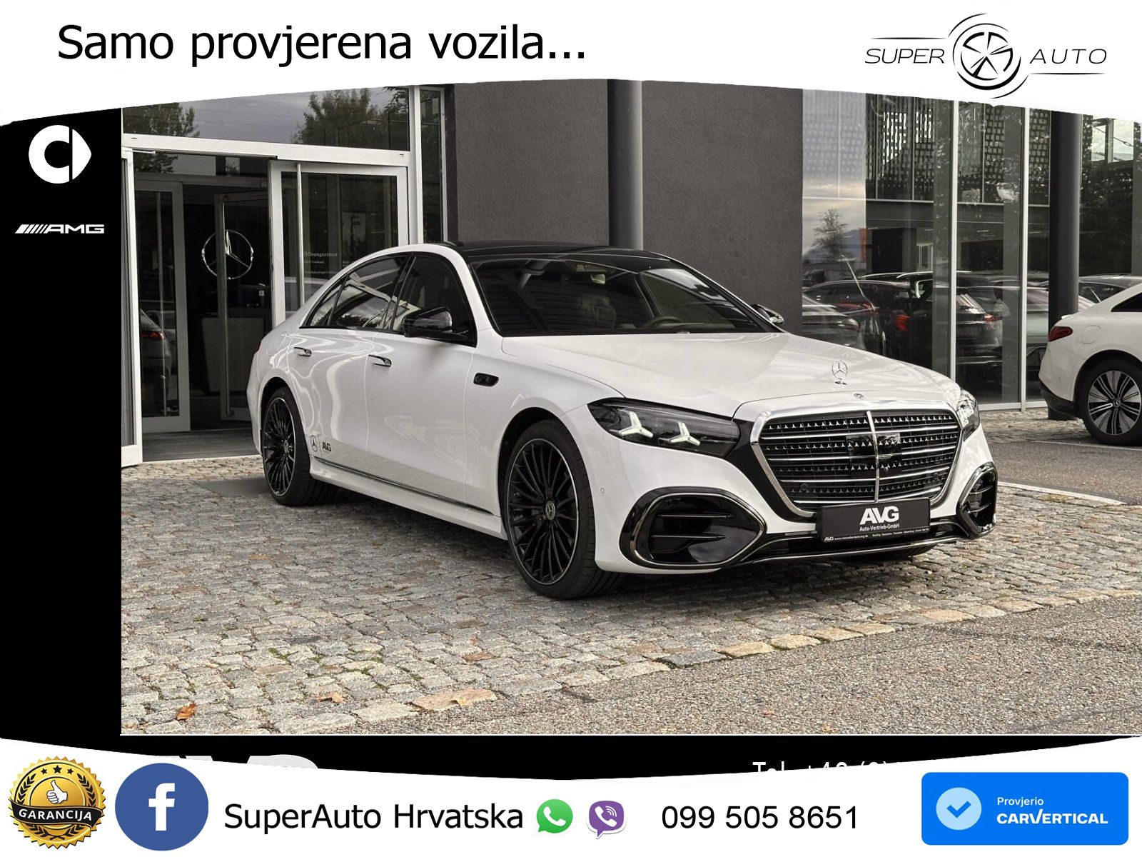 Mercedes S 580 V8 (537 KS) EQ Boost 4MATIC 9G-TRONIC AMG ZRAČNI+ACC+GR SJED+KAM+PANO