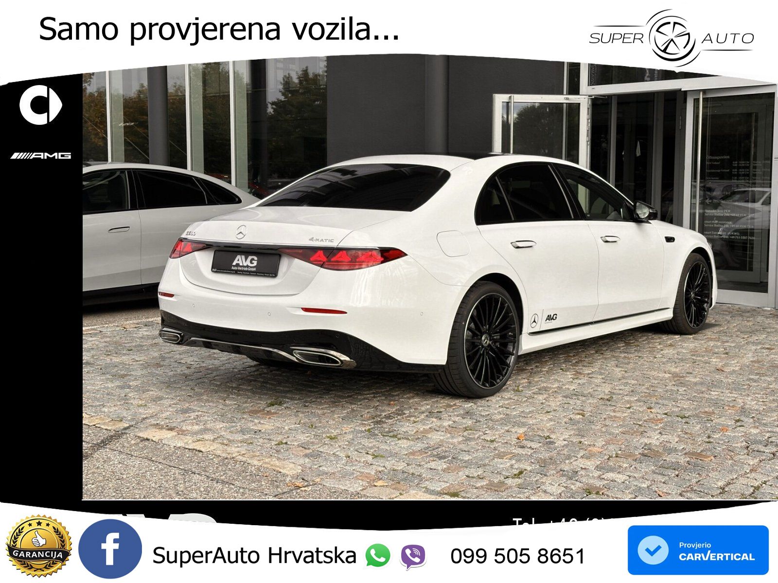 Mercedes S 580 V8 (537 KS) EQ Boost 4MATIC 9G-TRONIC AMG ZRAČNI+ACC+GR SJED+KAM+PANO