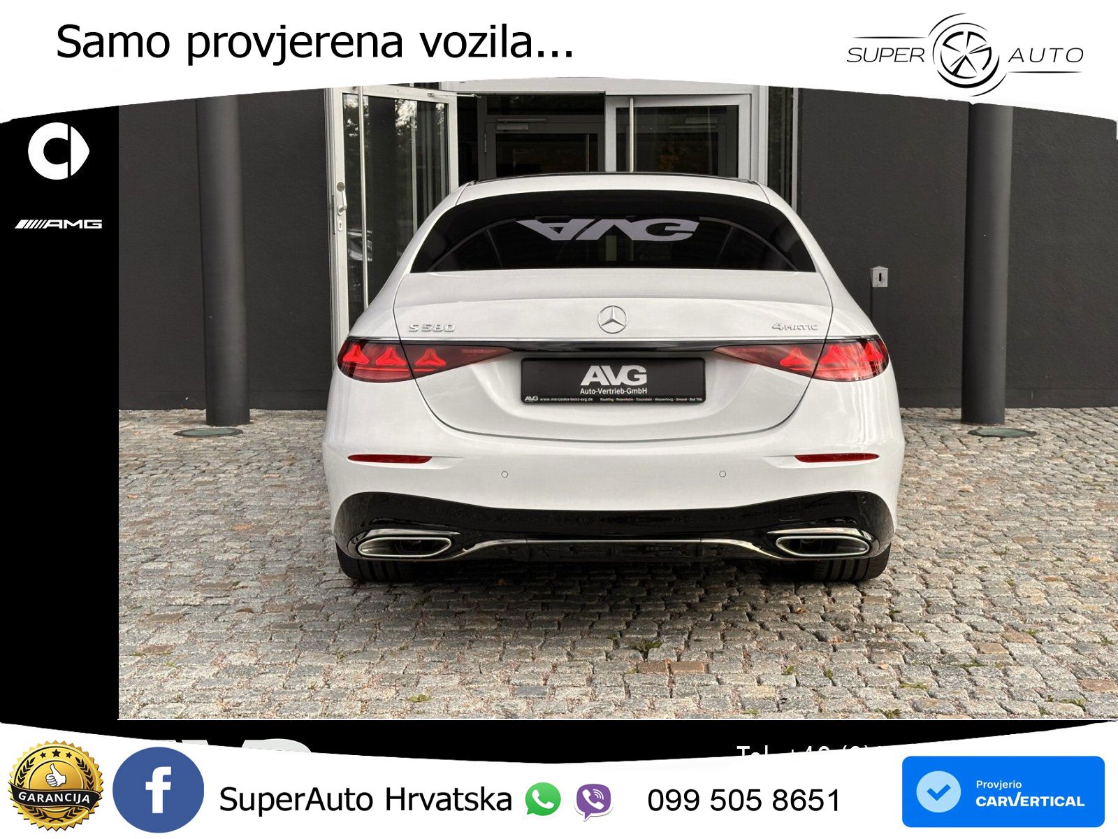 Mercedes S 580 V8 (537 KS) EQ Boost 4MATIC 9G-TRONIC AMG ZRAČNI+ACC+GR SJED+KAM+PANO