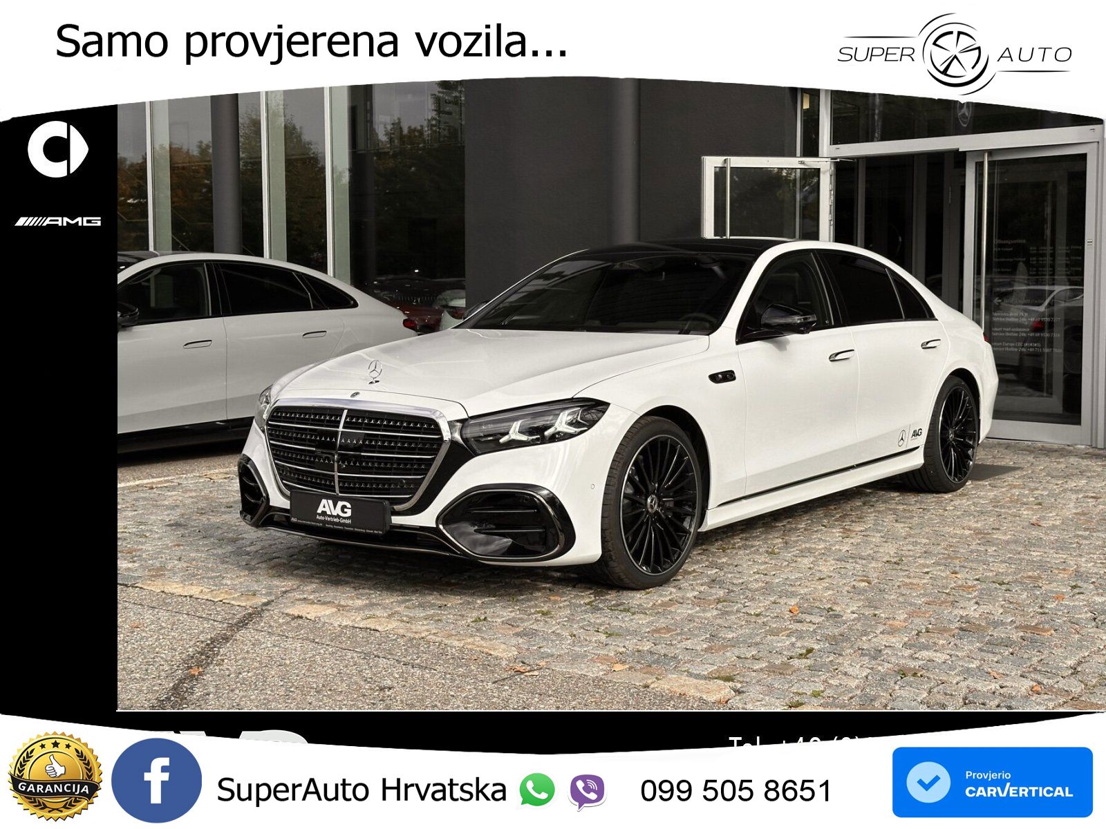 Mercedes S 580 V8 (537 KS) EQ Boost 4MATIC 9G-TRONIC AMG ZRAČNI+ACC+GR SJED+KAM+PANO