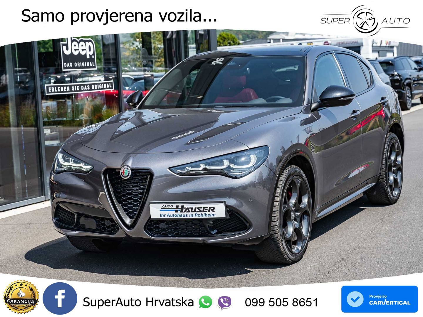 Alfa Romeo Stelvio 2.0 Turbo (280 KS) Q4 Automatic LED+GR SJED+ACC
