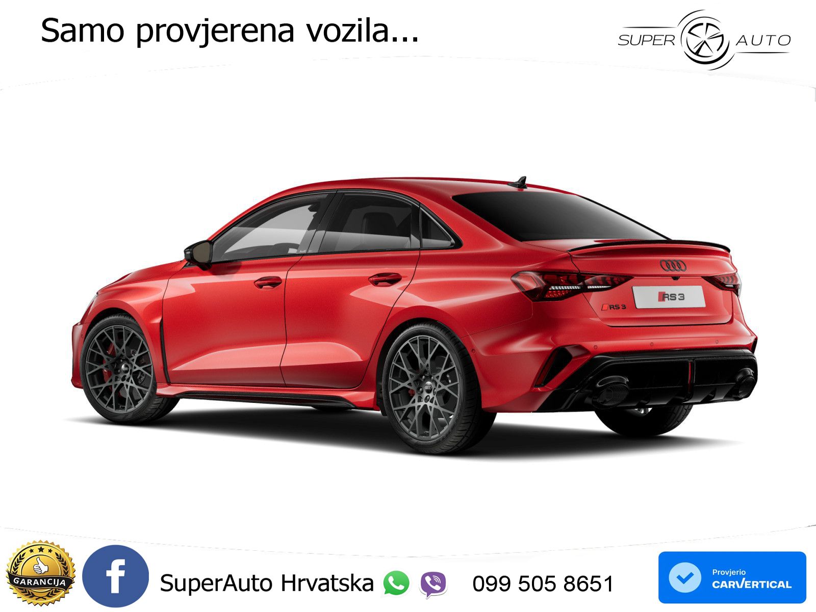 Audi RS3 Sedan 2.5 TFSI (400 KS) quattro S tronic LED+GR SJED+ACC