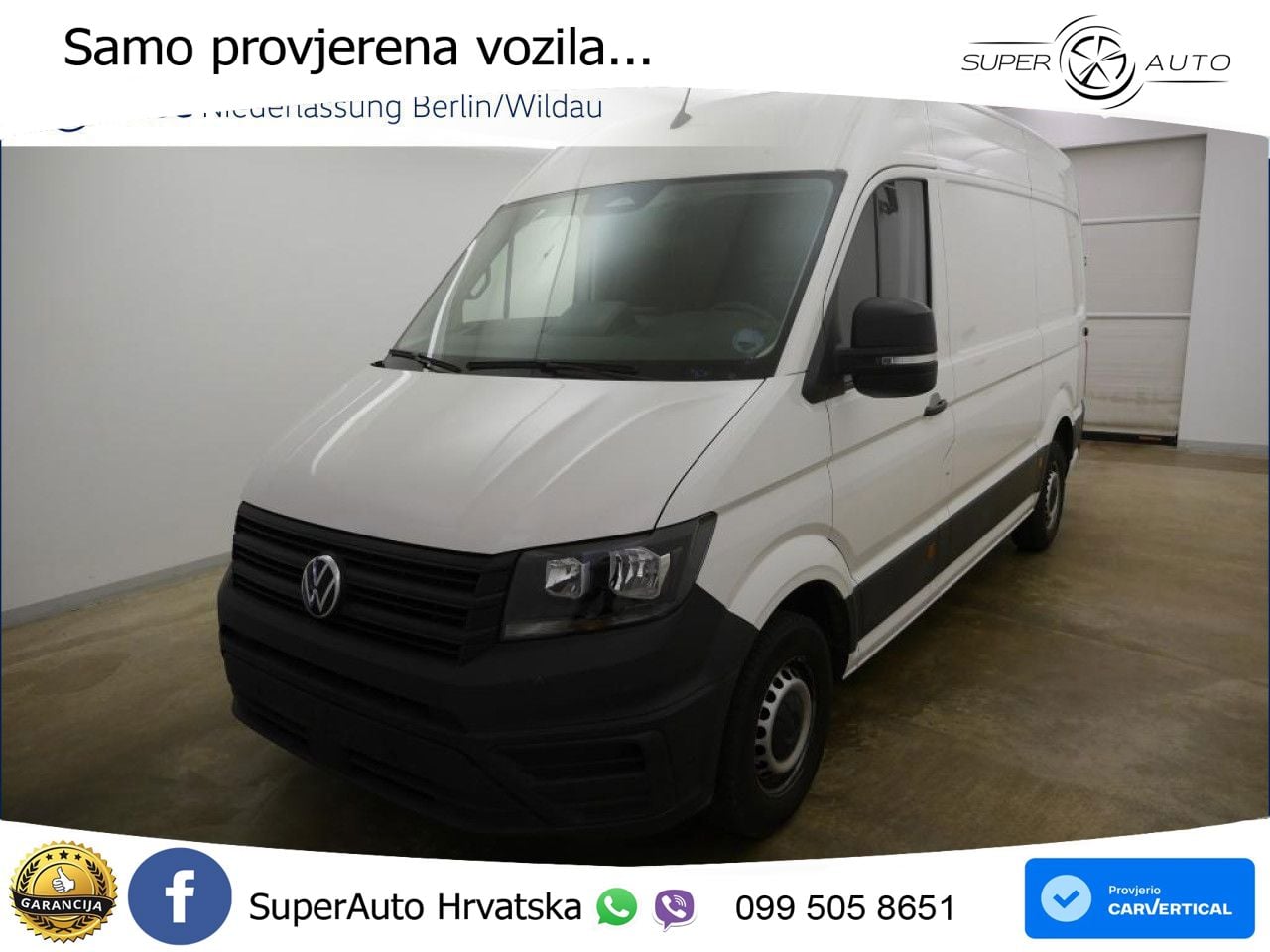 Volkswagen Crafter Kasten Mittel Vorb AHK Sitzhzg RFK Klima 177 KS