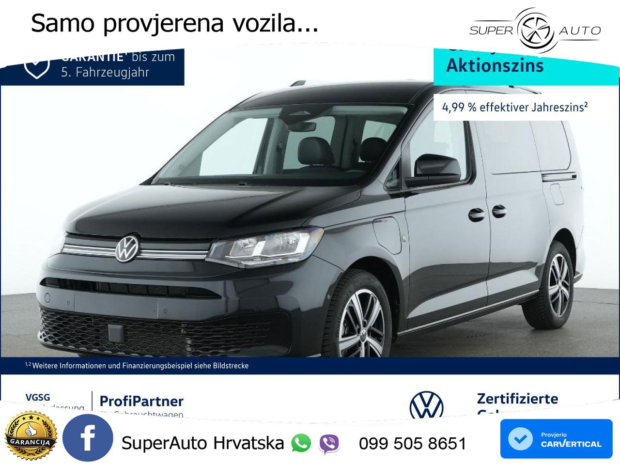 Volkswagen Caddy ENERGY Sitzhzg. Navi Kamera Klima 5 Jahre 116 KS