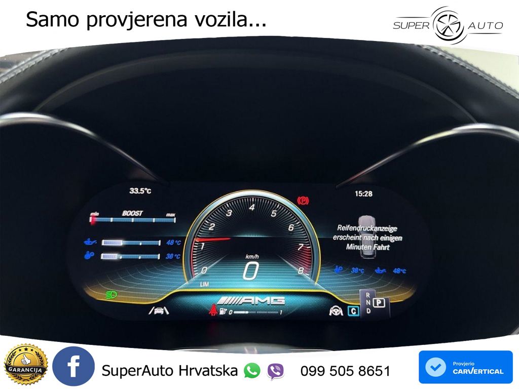 Mercedes AMG GLC 63 S V8 (510 KS) 4MATIC+ MCT ZRAČNI+ACC+GR SJED+KAM