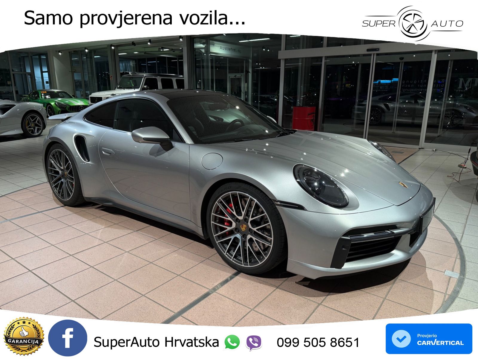 Porsche 911 Turbo 3.8 (580 KS) PDK ZRAČNI+ACC+GR SJED+KAM+PANO