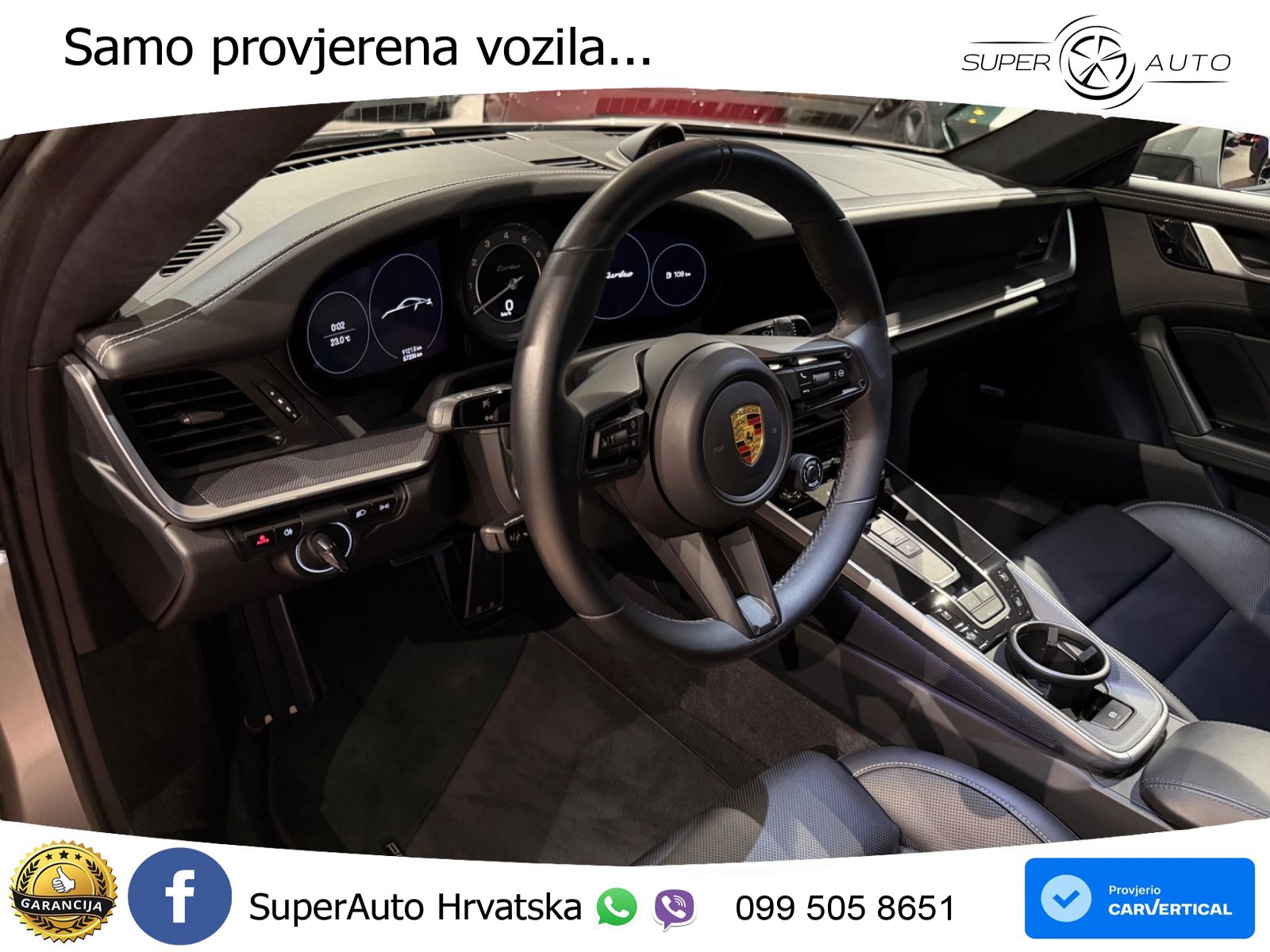 Porsche 911 Turbo 3.8 (580 KS) PDK ZRAČNI+ACC+GR SJED+KAM+PANO