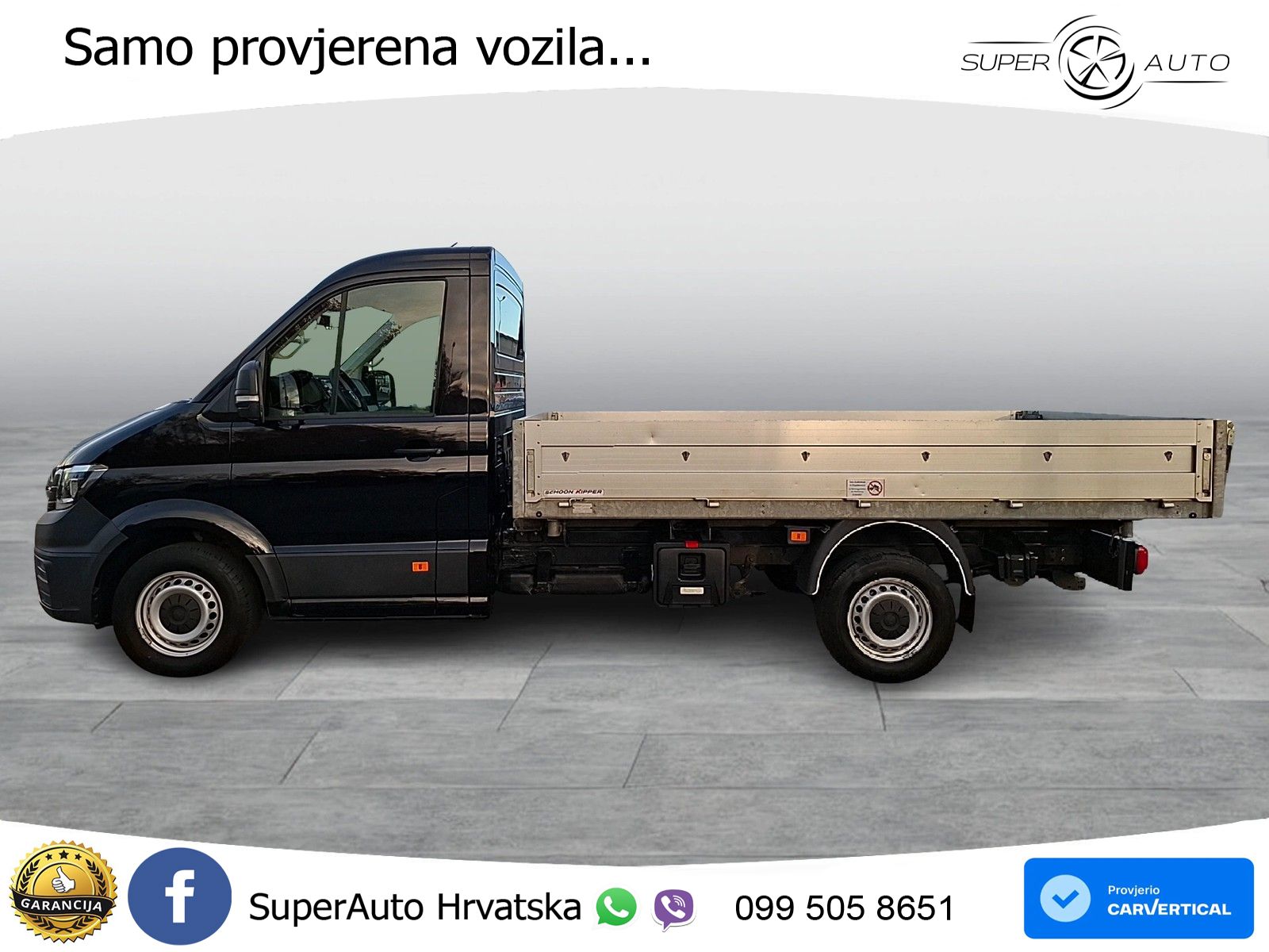 Volkswagen Crafter Pritsche 35 MR mit Kipperaufbau Fa. Scho 140 KS