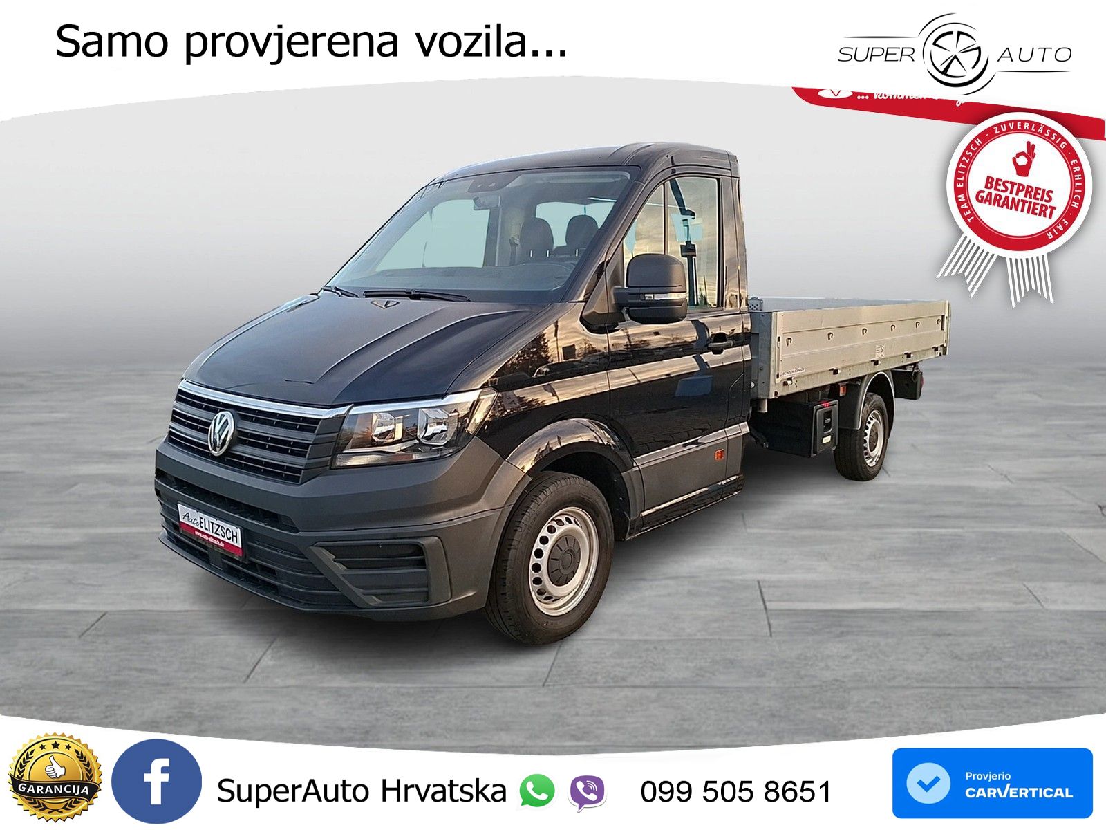 Volkswagen Crafter Pritsche 35 MR mit Kipperaufbau Fa. Scho 140 KS