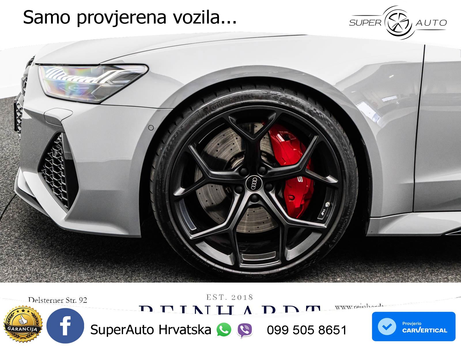 Audi RS7 4.0 TFSI V8 performance (630 KS) quattro tiptronic LED+GR SJED+ACC