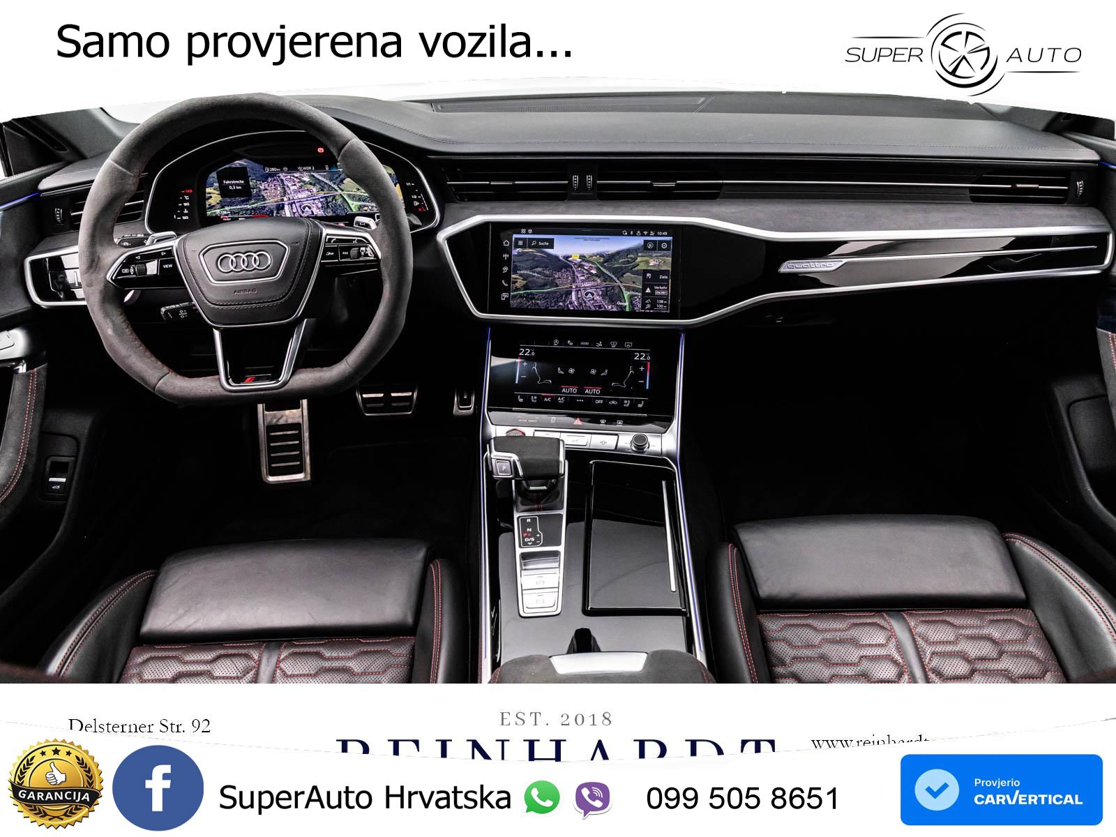 Audi RS7 4.0 TFSI V8 performance (630 KS) quattro tiptronic LED+GR SJED+ACC