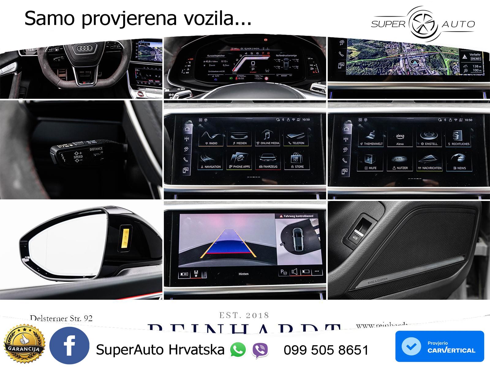 Audi RS7 4.0 TFSI V8 performance (630 KS) quattro tiptronic LED+GR SJED+ACC