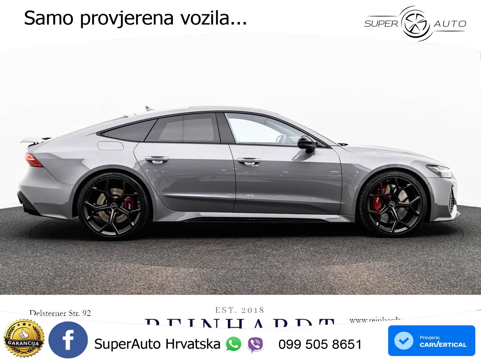 Audi RS7 4.0 TFSI V8 performance (630 KS) quattro tiptronic LED+GR SJED+ACC