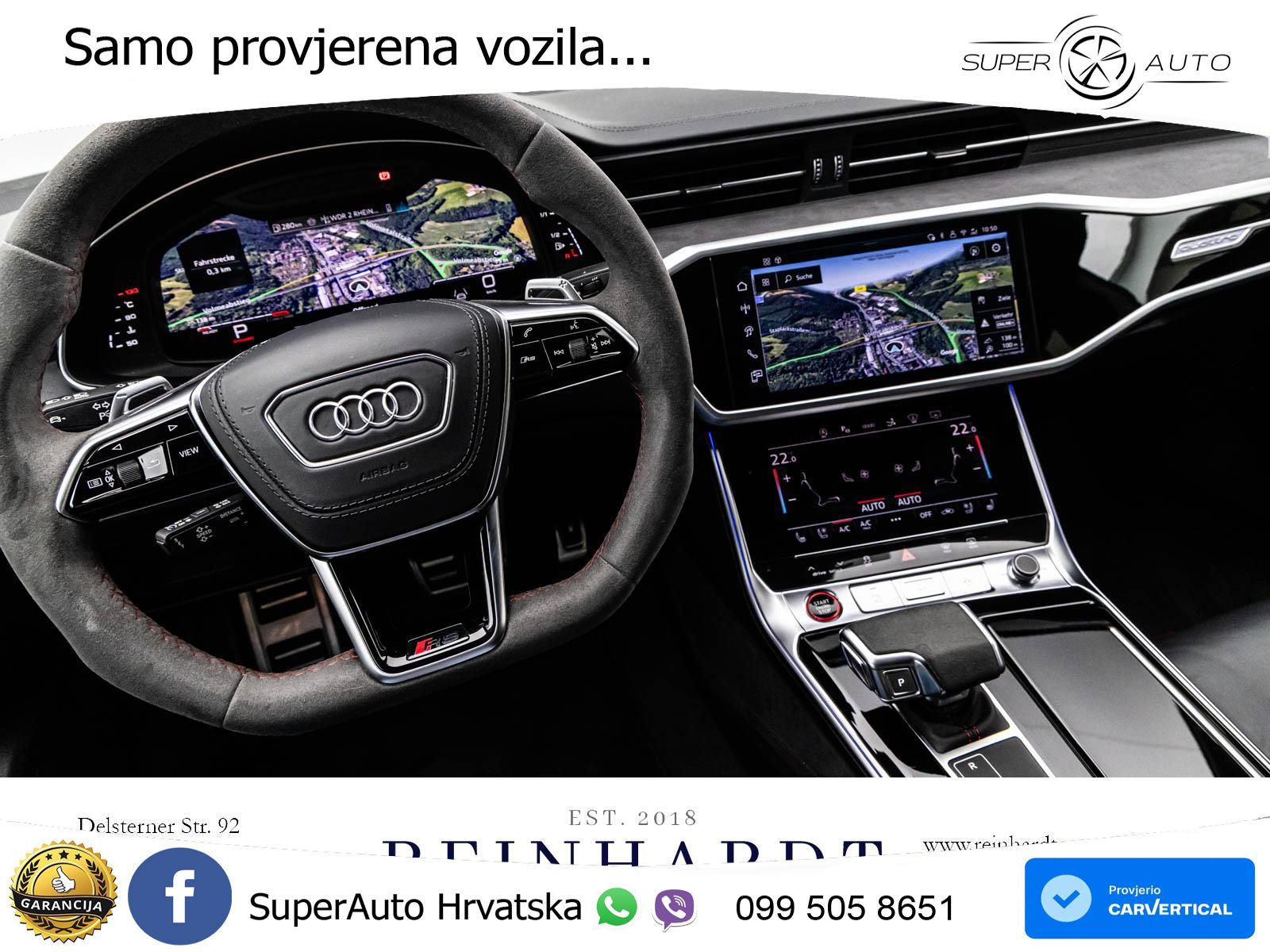 Audi RS7 4.0 TFSI V8 performance (630 KS) quattro tiptronic LED+GR SJED+ACC