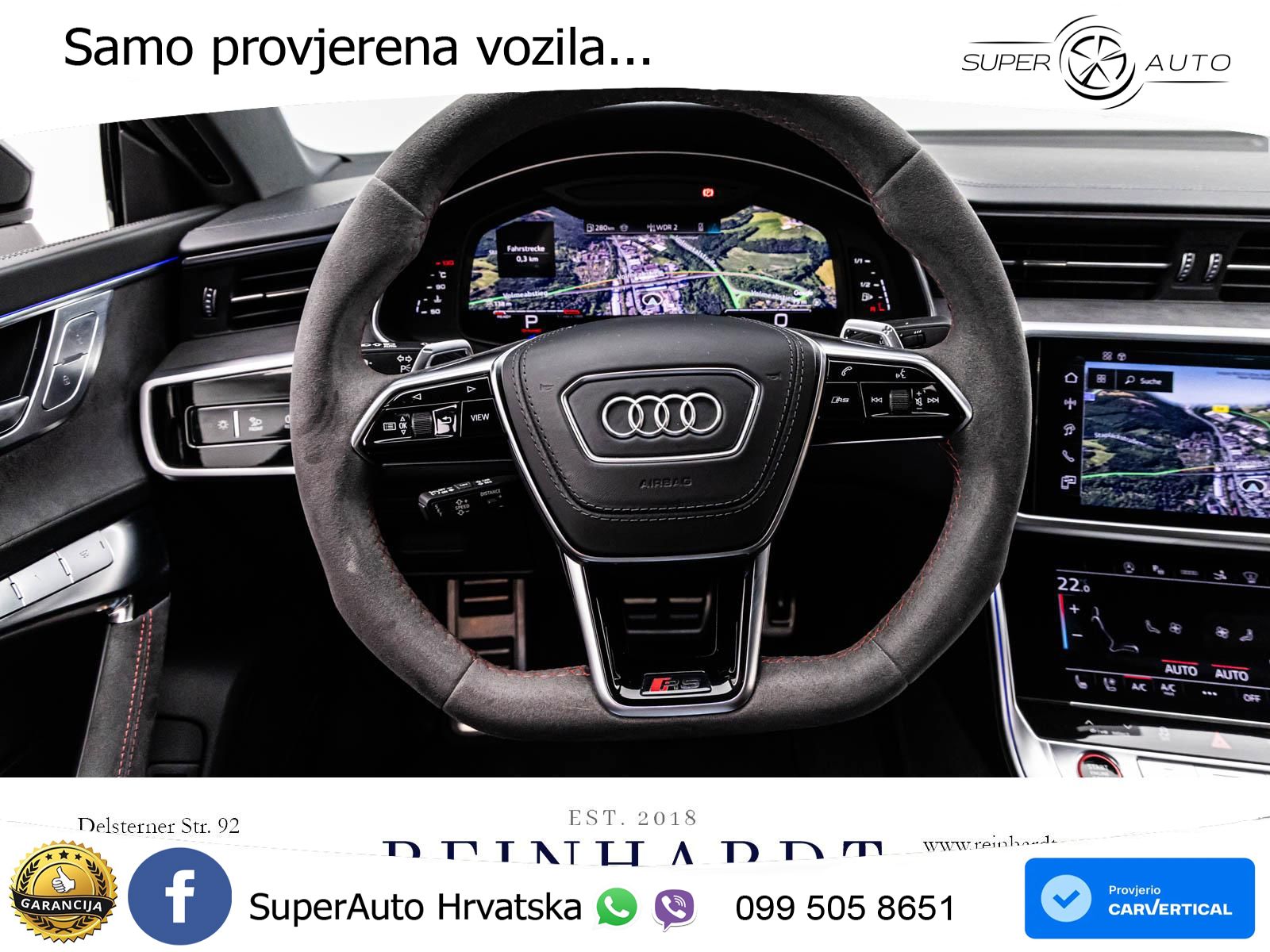 Audi RS7 4.0 TFSI V8 performance (630 KS) quattro tiptronic LED+GR SJED+ACC