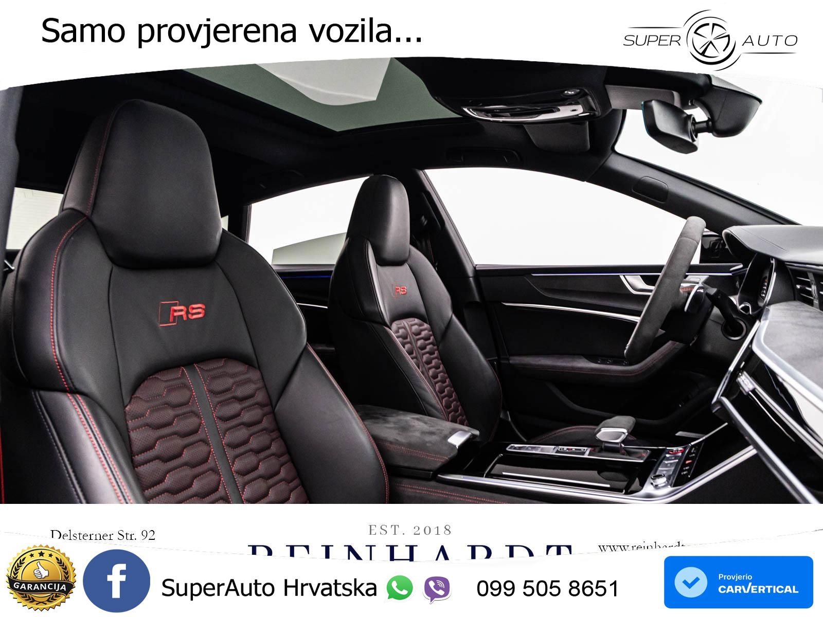 Audi RS7 4.0 TFSI V8 performance (630 KS) quattro tiptronic LED+GR SJED+ACC