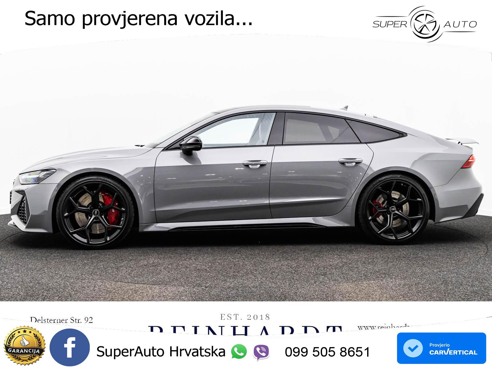 Audi RS7 4.0 TFSI V8 performance (630 KS) quattro tiptronic LED+GR SJED+ACC