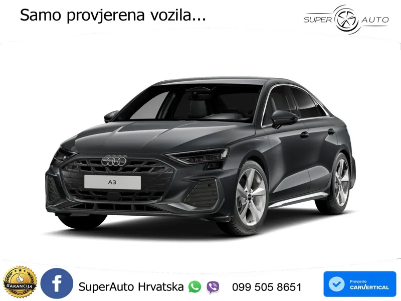 Audi A3 Limuzina 35 TFSI (150 KS) S tronic S line LED+GR SJED+ACC