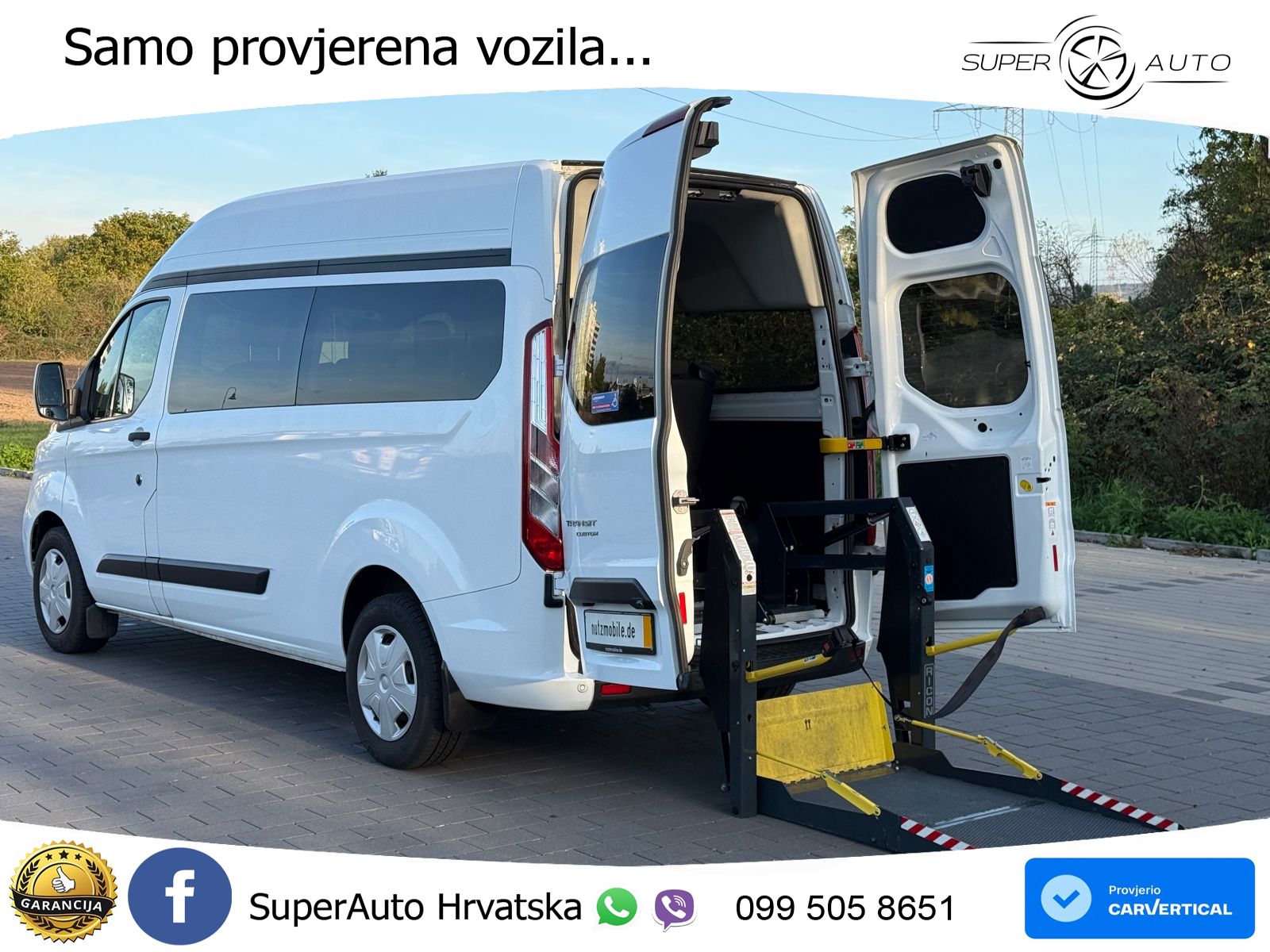 Ford Transit Custom  320 L2 H2  Rollstuhllift Lift 105 KS