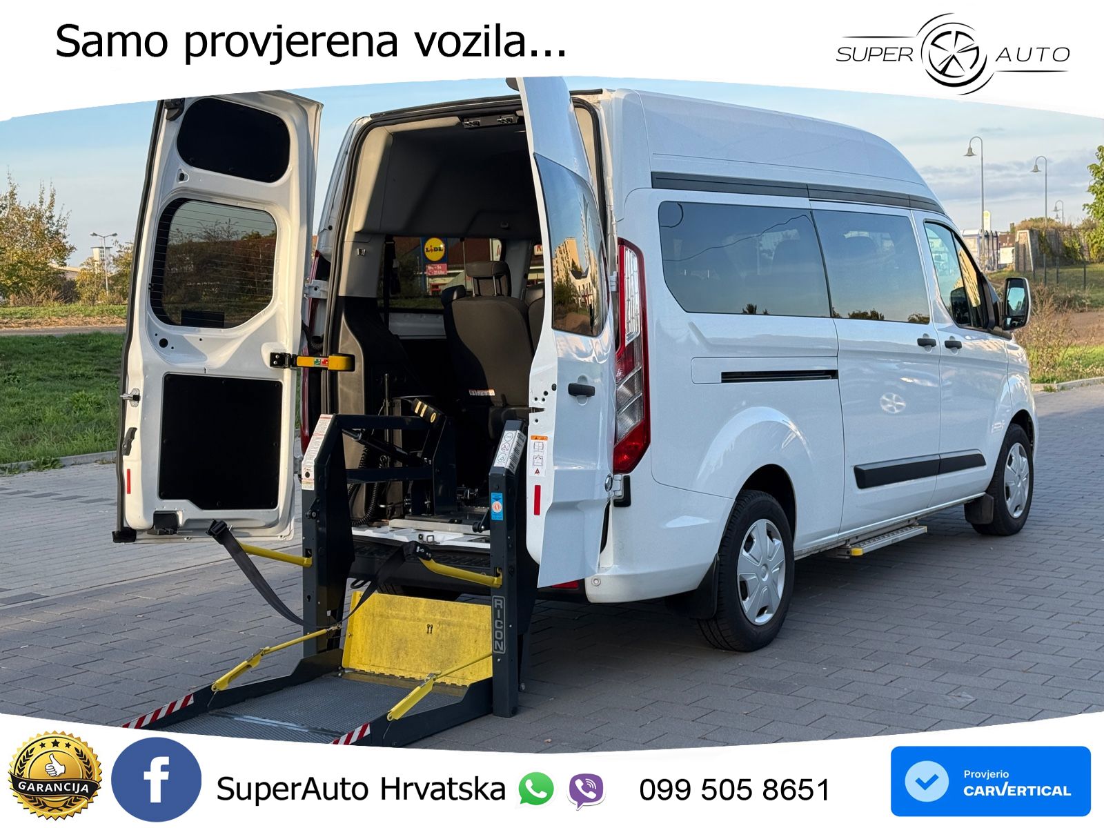 Ford Transit Custom  320 L2 H2  Rollstuhllift Lift 105 KS
