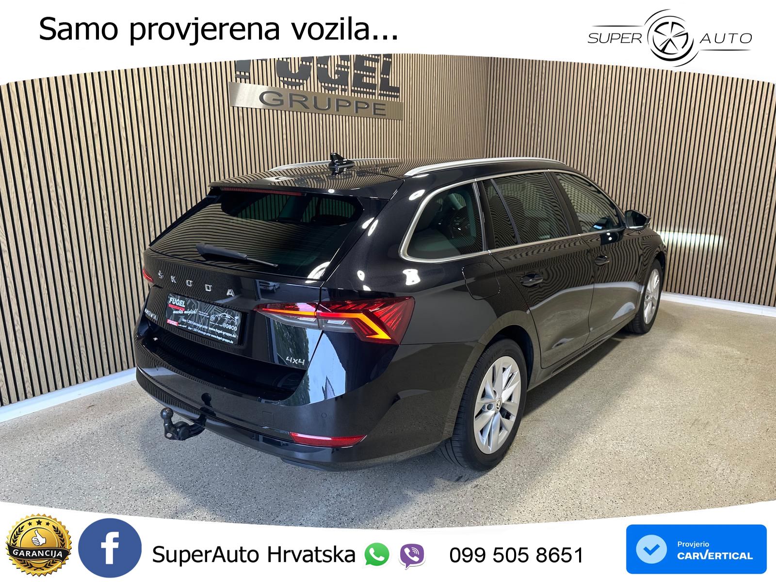 Škoda Octavia Combi 2.0 TSI (190 KS) 4x4 DSG LED+GR SJED+ACC