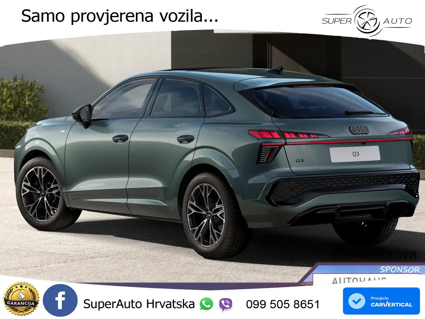 Audi Q3 Sportback 2.0 TDI (150 KS) S tronic LED+GR SJED+ACC