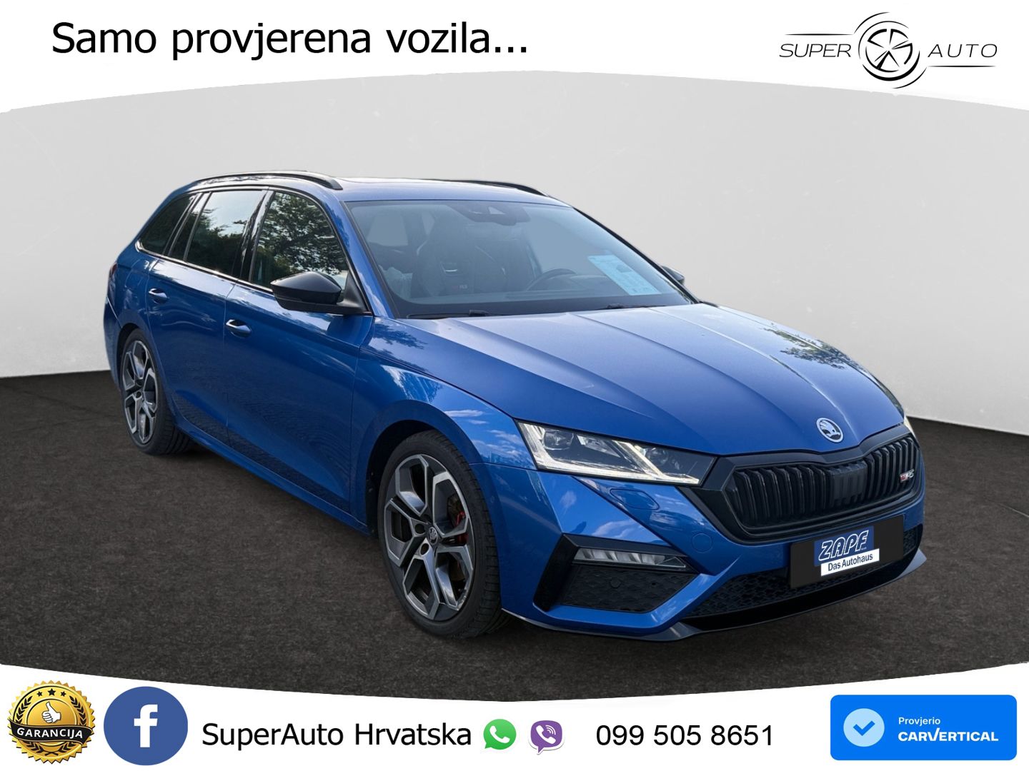 Škoda Octavia Combi RS 2.0 TDI (200 KS) 4x4 DSG LED+GR SJED+ACC