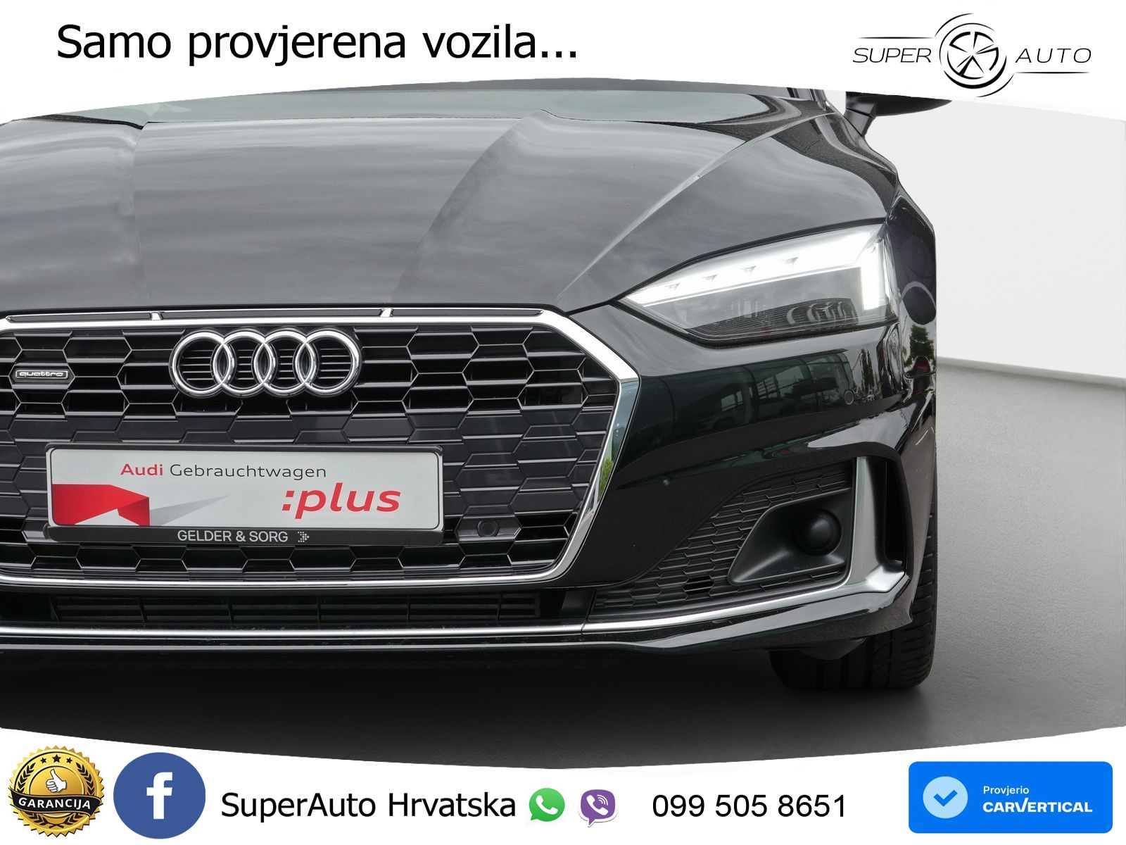 Audi A5 Sportback  40 TFSI (204 KS) quattro S tronic S line MATRIX+GR SJED+KAM