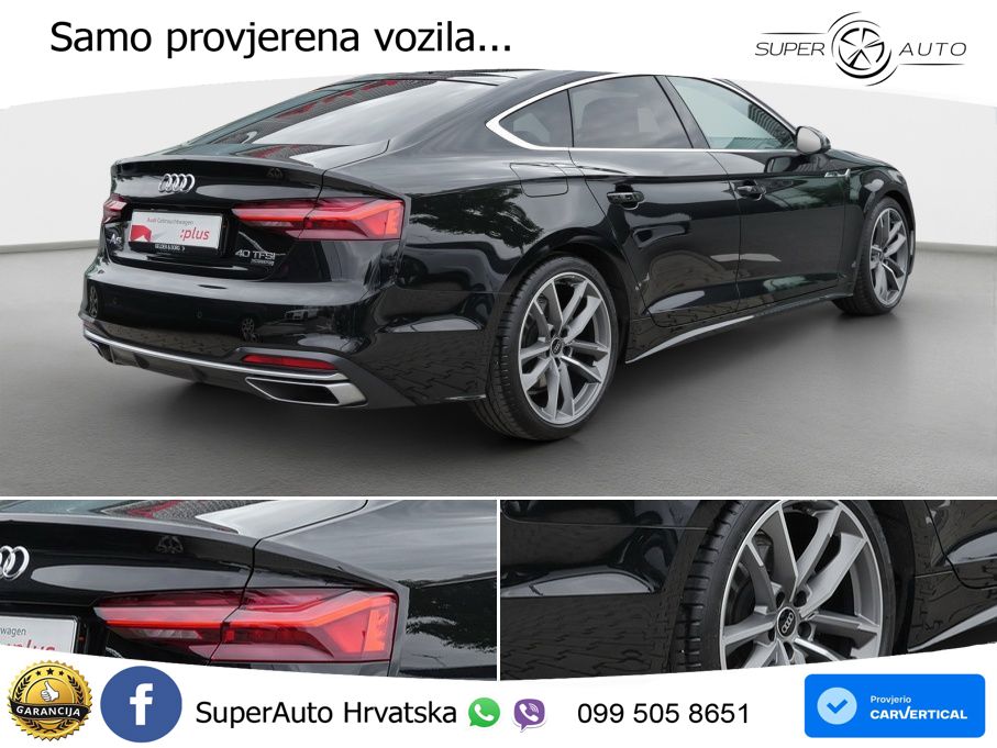 Audi A5 Sportback  40 TFSI (204 KS) quattro S tronic S line MATRIX+GR SJED+KAM
