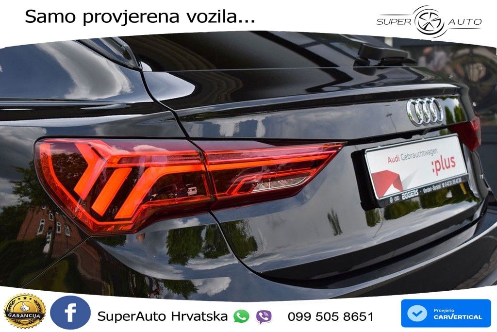 Audi Q3 II Sportback 40 TFSI (190 KS) quattro S tronic S line MATRIX+GR SJED+KAM