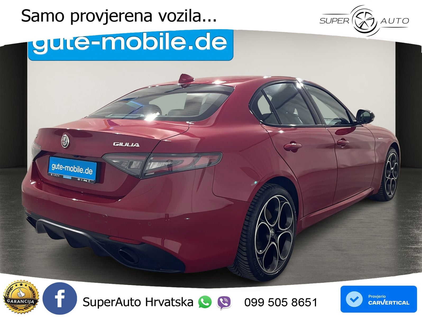 Alfa Romeo Giulia 2.0 Turbo (280 KS) Q4 Automatic LED+GR SJED+ACC