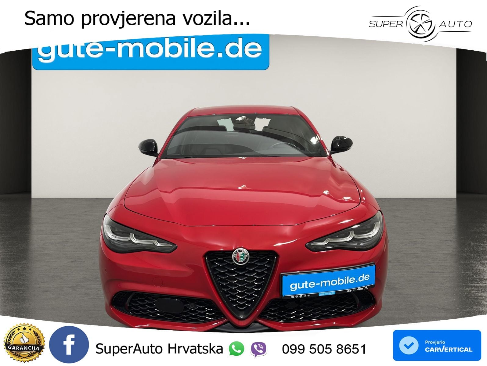 Alfa Romeo Giulia 2.0 Turbo (280 KS) Q4 Automatic LED+GR SJED+ACC